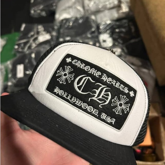 Chrome Hearts Monochrome Logo Trucker Hat - Picture 1 of 4